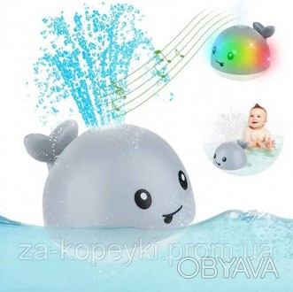 Креативная игрушка в форме кита для ванной с фонтаном легко привлекают внимание . . фото 1