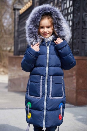 Теплый пуховик для девочки.
в наличии 116-122 размер.
Украинское производство : . . фото 2