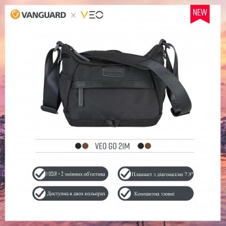 Наплічна сумка Vanguard VEO GO 21M для CSC камер, гібридних камер зі змінною опт. . фото 13