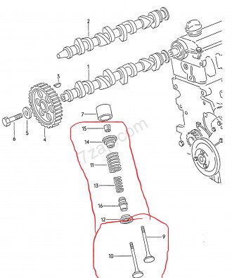 Клапана впуск, випуск Фольксваген, Ауди 1.9 дизель, 1Y
впуск
VAG 069109601F
V. . фото 4