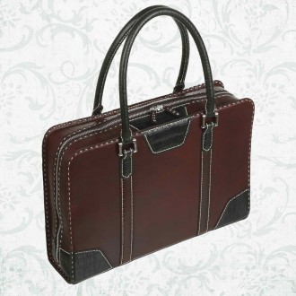 Мужской кожаный портфель Oscar
(в наличии)

- цвет: бордово-коричневый
(с те. . фото 3