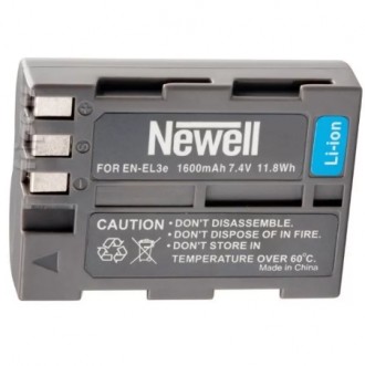 Аккумулятор Newell EN-EL3e для Nikon (EN-EL3e)
Аккумуляторная батарея Newell изг. . фото 2