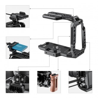 Половина кейджа SmallRig Half Cage for Blackmagic Design Pocket Cinema Camera 4K. . фото 8