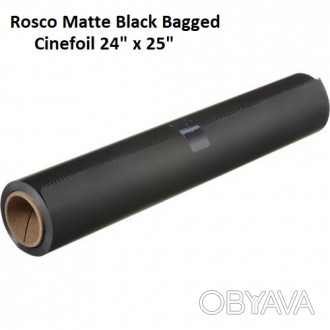 Фільтр Rosco Matte Black Bagged Cinefoil 24" x 25' (101P10012425) 
Цей рулон 24". . фото 1