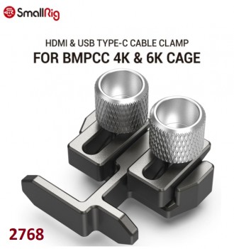 Кабельный зажим SmallRig HDMI & USB Type-C Cable Clamp for BMPCC 4K & 6K Cage (D. . фото 2