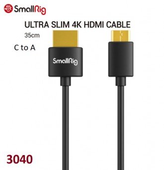 HDMI кабель SmallRig Ultra Slim 4K HDMI Cable (C to A) 35cm 3040 (3040)
SmallRig. . фото 2