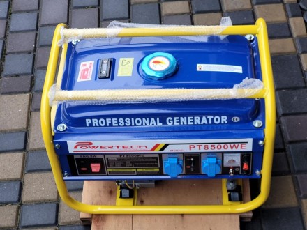 Генератор бензиновый Powertech PT8500WE
	Тип: бензиновый
	Количество фаз: однофа. . фото 6