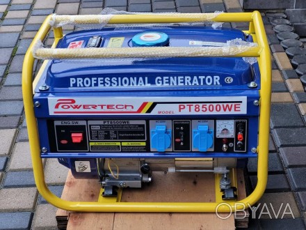 Генератор бензиновый Powertech PT8500WE
	Тип: бензиновый
	Количество фаз: однофа. . фото 1