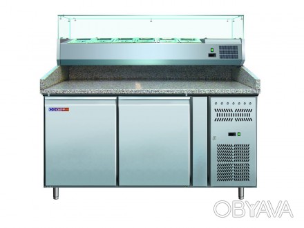 Холодильный стол для пиццы COOLEQ PZ2600TN-VRX380 выполнен из нержавеющей стали.. . фото 1