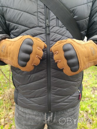 Стрілецькі тактичні рукавички з інтегрованим захистом кісточок. Матеріал виготов. . фото 1