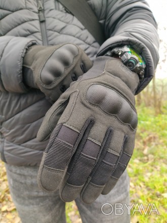 Стрілецькі тактичні рукавички з інтегрованим захистом кісточок. Матеріал виготов. . фото 1