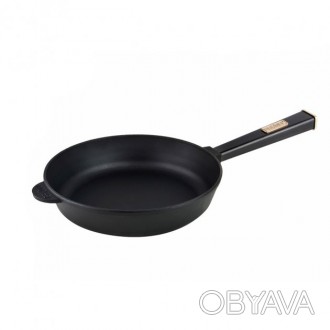  Чугунная сковорода Optima-Black 260 х 60 мм Вес, кг 2.39 Объем, л 2.7 Высота, м. . фото 1