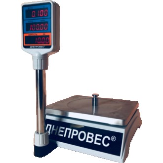  Весы торговые со стойкой Днепровес ВТД-Т2-СВ до 15 кг Тип дисплея: светодиодный. . фото 3