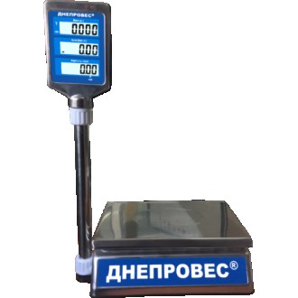  Торговые весы Днепровес ВТД-СЛС до 15 кг Жидкокристаллический двухсторонний дис. . фото 3