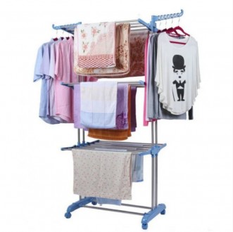 Многоярусная сушилка для белья, вещей, одежды Garment rack with wheels складная. . фото 10 Теперь больше не надо развешивать выстиранную одежду на батареи или же на балкон. . фото 10