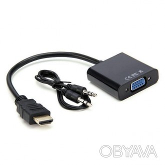  Адаптер для преобразования HDMI сигнала в VGA. Позволит подключить монитор, тел. . фото 1