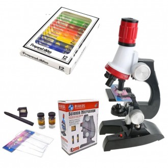 Дитячий мікроскоп для школяра та дитини + набір зразків Набір дитячий мікроскоп . . фото 2