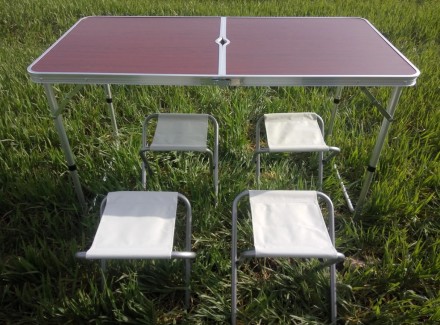 Стол алюминиевый раскладной для пикника + 4 стула, чемодан
Раскладной стол для п. . фото 8