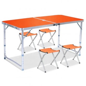 Стол алюминиевый раскладной для пикника + 4 стула, чемодан
Раскладной стол для п. . фото 6