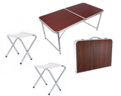 Стол алюминиевый раскладной для пикника + 4 стула, чемодан
Раскладной стол для п. . фото 5