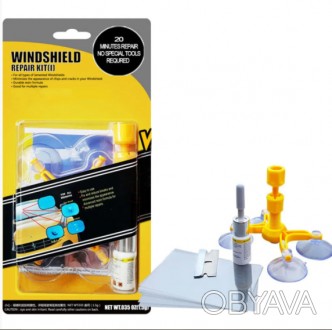 Полный набор для ремонта лобового стекла Sunroz Windshield Repair Kit 
В комплек. . фото 1