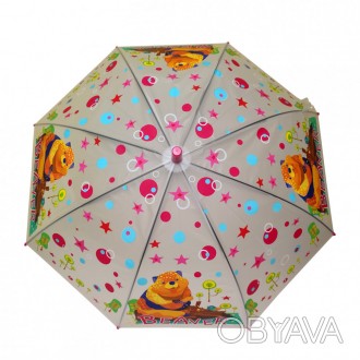 Полуавтоматический зонт-трость подарит ребенку радость и веселье от прогулки даж. . фото 1