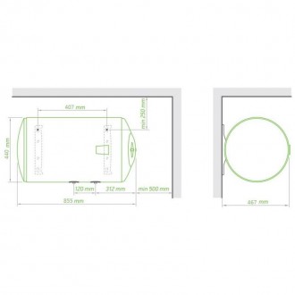 Для горизонтальной настенной установки предназначен водонагреватель Tesy Bilight. . фото 3