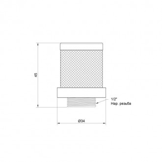 Фільтр — сітка SD Plus 1/2" SD245W15 виготовляється з неіржавкої сталі для зворо. . фото 3