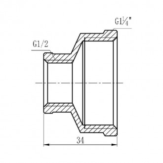 Муфта редукционная SD Forte подключение 1" 1/4х1/2" ВВ никелированная, используе. . фото 3