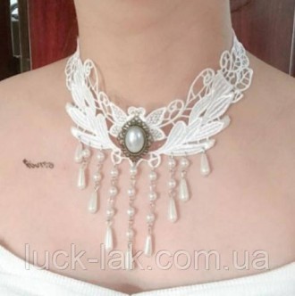 Чокер кружевной "Бабочка", ожерелье с подвесками 
Красивое украшение дополнит ва. . фото 2