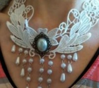 Чокер кружевной "Бабочка", ожерелье с подвесками 
Красивое украшение дополнит ва. . фото 3