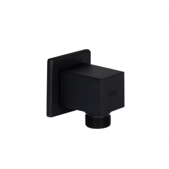 Подключение для шланга Qtap Spojeni прямоугольное QT809810842857NB Black Matt. Рогатин. фото 1 Подключение для шланга Qtap Spojeni прямоугольное QT809810842857NB Black Matt. Рогатин. фото 1