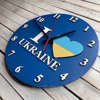 Часы настенные с текстом I love Ukraine:
Описание
✔ Общий размер: 30х30см;
✔ Мат. . фото 6