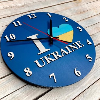 Часы настенные с текстом I love Ukraine:
Описание
✔ Общий размер: 30х30см;
✔ Мат. . фото 2