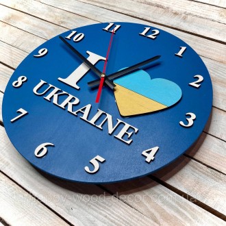 Часы настенные с текстом I love Ukraine:
Описание
✔ Общий размер: 30х30см;
✔ Мат. . фото 3