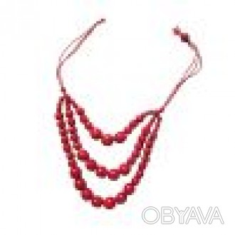 Красивое ожерелье "Рябина" красного цвета.
	
 
	
	Диаметр: 32 см
	
 
	
	Материал. . фото 1