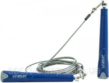 Скакалка LiveUp Cable Jump Rope 300х0.3 см, професійний тренажер для тренувань, . . фото 2