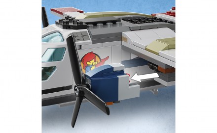 Самолет из кубиков LEGO Самолет из игрового набора LEGO Jurassic World Кетцалько. . фото 5