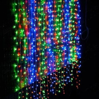 LED гирлянда "Водопад" ― световой занавес с завораживающим эффектом падающей с в. . фото 3