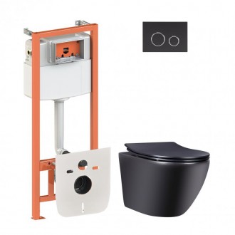 Набір Qtap інсталяція 4 в 1 з панеллю змиву Nest (QT0133M425 + QT0111M11V1146MB). Киев. фото 1 Набір Qtap інсталяція 4 в 1 з панеллю змиву Nest (QT0133M425 + QT0111M11V1146MB). Киев. фото 1