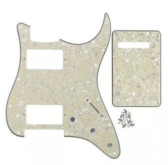 Пикгард для электогитары HH Fender Stratocaster ST China винтажный перламутровый. . фото 2
