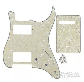 Пикгард для электогитары HH Fender Stratocaster ST China винтажный перламутровый. . фото 1