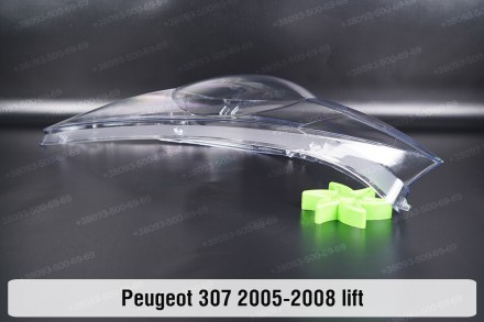 Скло на фару Peugeot 307 (2005-2008) рестайлінг ліве.У наявності скло фар для на. . фото 5