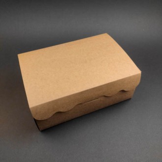 Картонная упаковка ланч-бокс изготовлена из первичного крафта и надежно закрывае. . фото 3