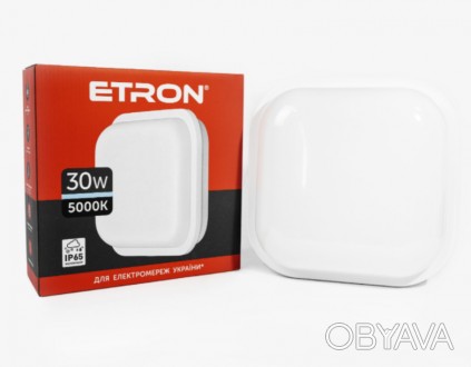 
Світильник світлодіодний ETRON Communal 1-ECP-513-S 30W 5000К IP65 square Прода. . фото 1
