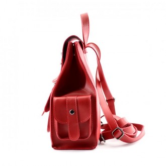 Продам рюкзак жіночий червоний з екошкіри, дуже гарна якість, б/у, стан відмінни. . фото 4