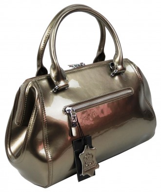 Перламутровая женская кожаная лаковая сумка Giorgio Ferretti бежевая
Описание мо. . фото 6