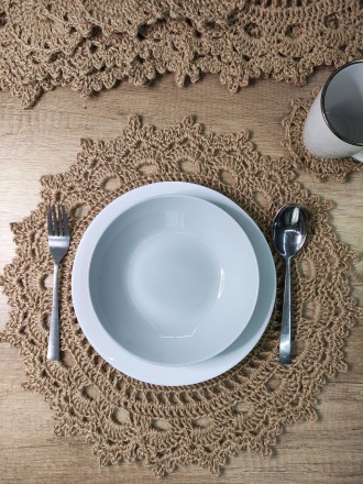 Декоративное салфетки для сервировки стола под тарелки и чашки – подарочный набо. . фото 3