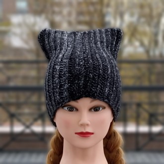 Шапка - кошка
 Вязаная шапка которая подарит вам тепло и комфорт в холодное врем. . фото 3