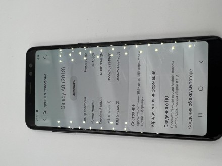
Смартфон б/у Samsung A530 (A8 2018) 4/32GB Black #2357ВР в хорошем состоянии. А. . фото 2